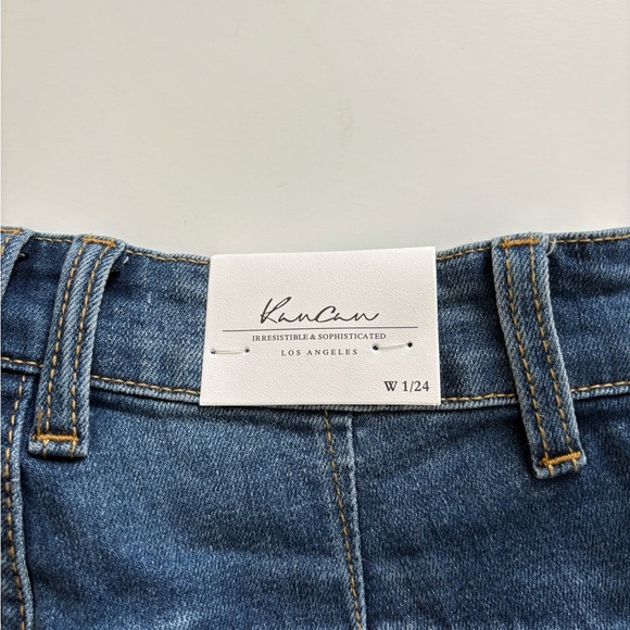 KanCan Ultra High Rise Wide Leg Jeans New with Tags Size 1 / 24 one small flaw - Picture 6 of 12